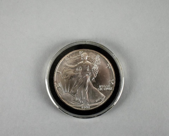 1991 American Eagle One Ounce $1 Uncirculated Silver Coin