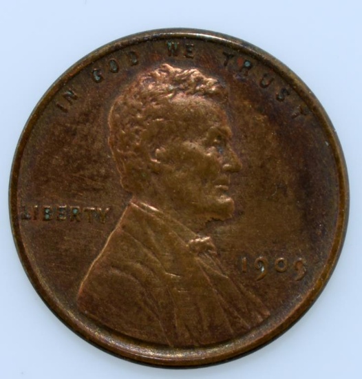 1909 VDB Lincoln Head Cent in F to VF Condition