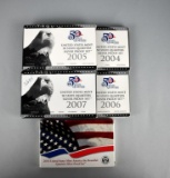 50 State Quarters Silver Proof Sets 2004-07 w/ 2010 America the Beautiful Quarters Silver Proof Set