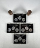 Lot of US Mint WWII Steel Lincoln Head Cents Emergency Coinage Mint Sets & 53 Circulated Steel Cents