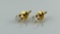 14K Gold and Diamond Solitaire Earrings