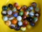 Lot of Thirty-One Various Colored 15-17 mm Collector's Marbles