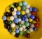 Lot of Sixty-Four Various Colored 12-20 mm Marbles