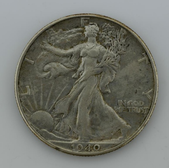 1940 Liberty Walking Silver Half Dollar