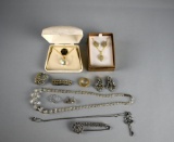 Lot of Vintage CZ & Rhinestone Gems Women's Jewelry