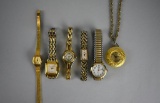 Lot of Six Vintage Watches: Lucerne, Timex, White Stag, Citizen, & Oscar de la Renta