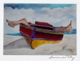 Anne Wilkie Ray (No. Car., XX-XXI) “Time Out On the Beach”, Signed Lithograph