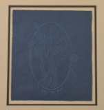 Lawrence P. Lerfald (Amer., 1938-  ) “Iris” #4/300 Relief Embossed Paper Art