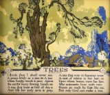 Framed Poem “Trees” by Joyce Kilmer Published by Buzza Co. 1914