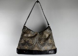 Vintage Liz Claiborne Paisley Shoulder Bag with Black Trim