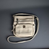 Giani Bernini Soft White Leather Cross Body Bag