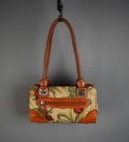 Marc Chantal Ladybug Tapestry Shoulder Bag with Leather & Faux Leather Trim
