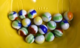 Lot of Eighteen Various Colored 15-17 mm Collector's Marbles