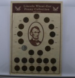 Lincoln Wheat-Ear Penny Collection 1934-1958 in Cardboard Binder