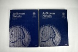 Two Partially Completed Jefferson Nickel Collector's Books: 1938-1961 & Starting 1962