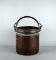 Antique Copper Pot / Bucket with Hand Forged Iron Handle
