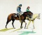 W. David Crenshaw (So. Car., D. 2001) #8 Racehorse, Watercolor, Signed Lower Right