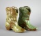 Pair of Frankoma Green Glaze Cowboy Boots Vases, Lot 212