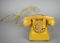 Vintage 1950s Western Electric Yellow Bakelite Case Rotary Dial Phone