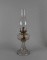 Antique White Flame Light Co. Pressed Glass Oil Lamp, 18” H