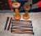 Lot of Old Textile Mill Bobbins and Spools