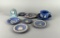 Lot of  9 Small Wedgwood Blue Jasper Sprigware Items