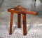 Old Oak Hand Made Stool with Through Tenon Legs