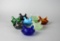Set of 8 Small Nesting Hen Glass Trinket Dishes with Covers