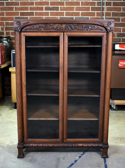 Antique Turn of the Century Oak Bookcase, Ca. 1900