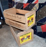 Two Vintage Sunny Slope Brand Fruit Packing Crates