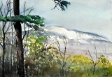 W. David Crenshaw (So. Car., D. 2001) “Table Rock”, Watercolor, Signed Lower Right