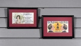 Pair of Old Advertising Prints in Matching Frames
