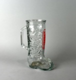Collectible Luther's Advertising Hamburgers BBQ Glass Boot