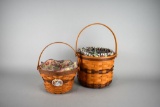 Two Coordinating Longaberger Baskets: 2000 May Series Morning Glory Basket & Other 1996