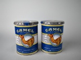 Two Camel Filters Cigarette Keg Tins—Empty