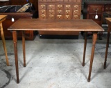 Antique Oak Sewing / Work Folding Table with Printed Yardstick