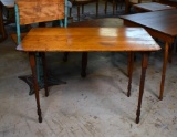 Vintage Yew Sewing / Work Folding Table with Printed Yardstick