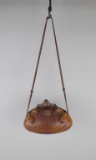 Vintage Armadillo Hide Shoulder Hand Bag with Braided Leather Straps