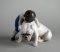 B&G Boy Hugging Dog 5” Figurine, Denmark