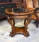 Contemporary Mahogany & Glass Cabriole Leg Round Table