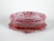 Fenton Oval Cranberry Glass Lidded Vanity Dish