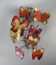 Orange & Yellow Enameled Metal Modernist Butterfly Wall Sculpture