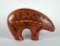 Navajo Native American Pottery Sand Bear Sculpture, 11.5” L, Signed T. Smith