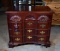 Vintage Lineage Mahogany Block Front Chippendale Style Nightstand / Small Chest