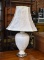 Pretty Light Tan Glass Table Lamp