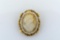 Florenza Cameo Pendant Brooch, 1.5” L