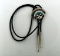 Inlaid Silver Western Bolo Tie