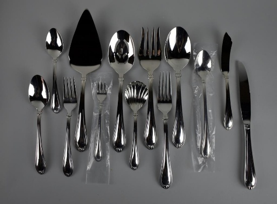 Large Set of Lenox 18/8 Stainless Steel Flatware, 98 Pieces