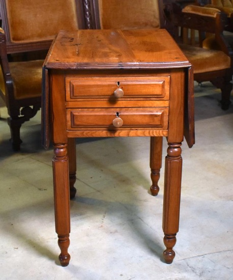 Antique 19th C. Sheraton Walnut Pembroke Table