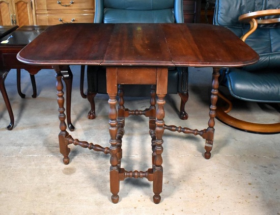 Vintage Turned Gateleg Drop Leaf Dining Table
